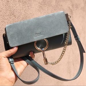 Chloé Blue Faye Wallet Crossbody Bag